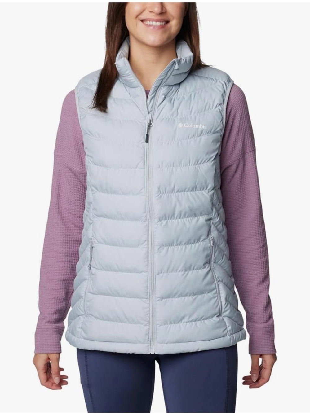COLUMBIA POWDER LITE II PUFFER VEST CIRRUS GREY WOMEN’S LARGE